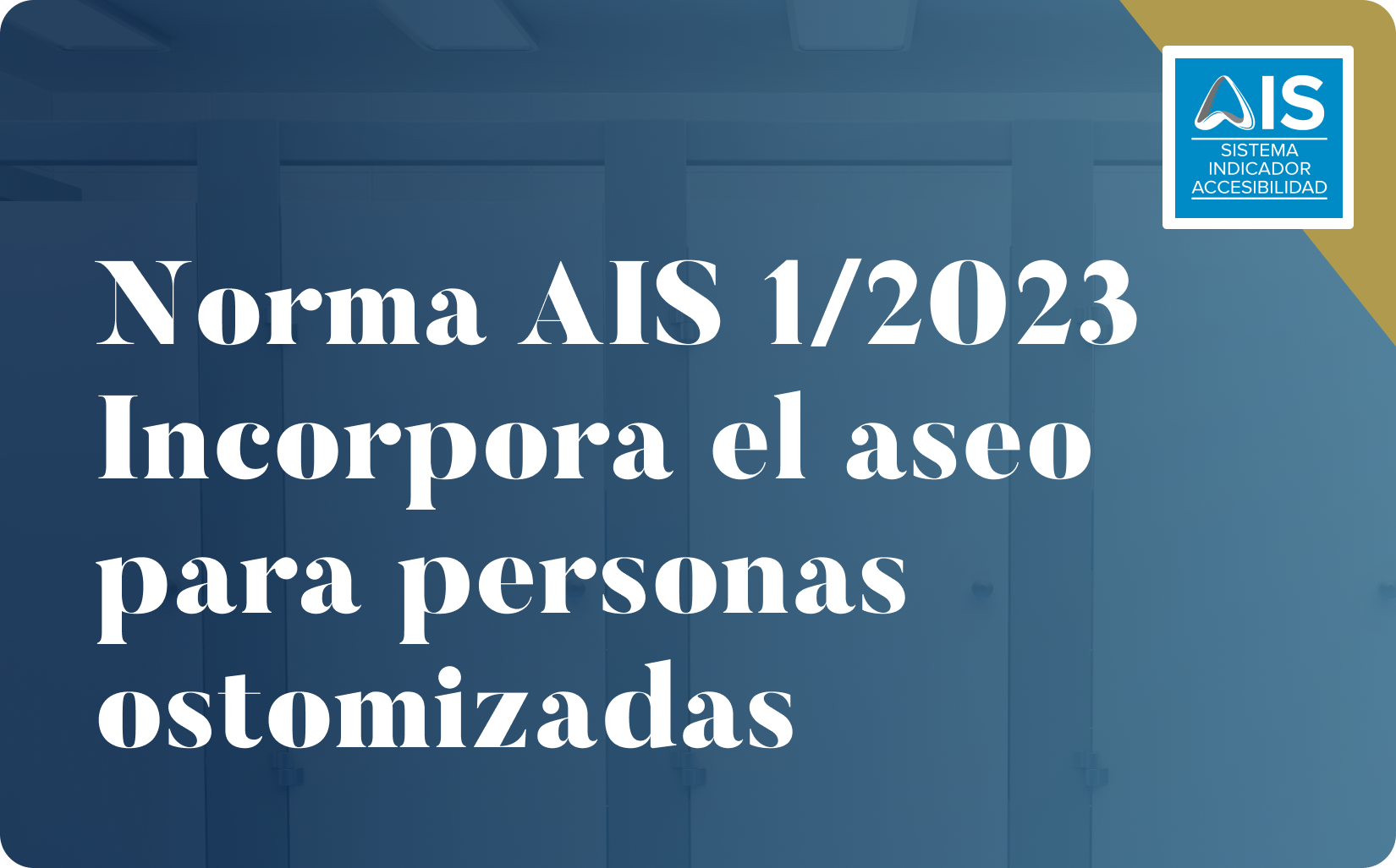 La Norma AIS 1/2023 evalúa los aseos para personas ostomizadas.