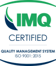 IMQ Certified seal, in Quality Management System.