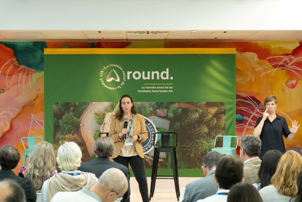 Erika Collados presentando un caso de éxito